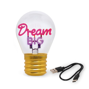 LIGHTBULB-SHAPED TABLE LAMP - BULB FICTION - DREAM BIG