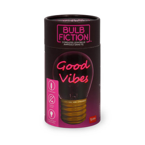 LIGHTBULB-SHAPED TABLE LAMP - BULB FICTION - GOOD VIBES