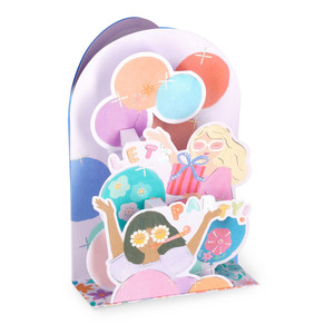 POP-UP CARD - POP-UP GREETING CARD - PARTY GIRLS