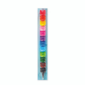 12 STACKABLE CRAYONS - DREAM IN COLOUR - TEDDY BEAR