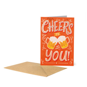 LARGE GREETING CARD - CHEERS TO YOU BEER