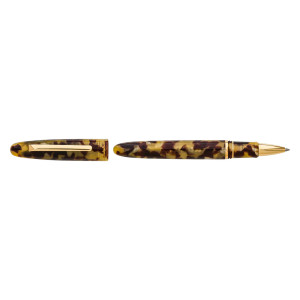 ESTIE Tortoise Collection Regular Size Gold Trim - Rollerball