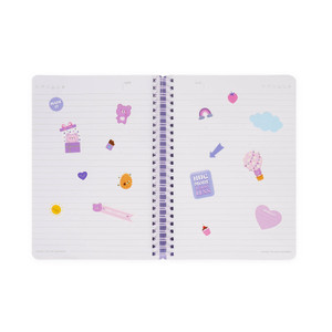 LINED SPIRAL- BOUND NOTEPAD - SPIRAL NOTEBOOK - LARGE - TEDDY BEAR