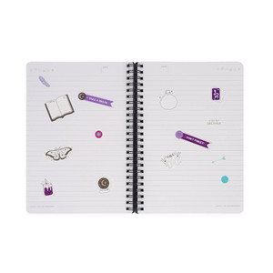 LINED SPIRAL- BOUND NOTEPAD - SPIRAL NOTEBOOK - LARGE - MOTH