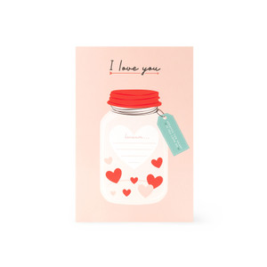 SCRATCH REVEAL GREETING CARD - SCRATCH OFF CARD - I LOVE YOU - HEART