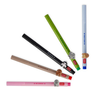 GEL PEN WITH ANIMAL DECORATION - LOVELY FRIENDS - TEDDY BEAR