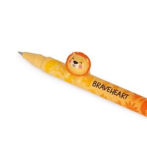 GEL PEN WITH ANIMAL DECORATION - LOVELY FRIENDS - LION