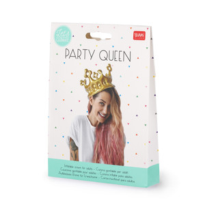 INFLATABLE CROWN - PARTY QUEEN - GOLD - QUEEN