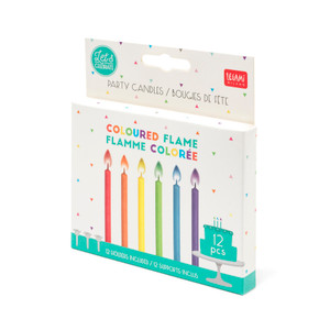PARTY CANDLES COL. FLAME - PARTY CANDLES WITH COLOURED FLAMES - MULTICOLOR