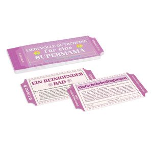 BOOK OF 24 VOUCHERS - GIFT VOUCHER - DE - MOM