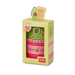 SET OF 5 PAPER STICKY TAPES - TAPE BY TAPE - AVOCADO
