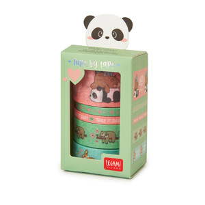 SET OF 5 PAPER STICKY TAPES - TAPE BY TAPE - CUTE ANIMALS