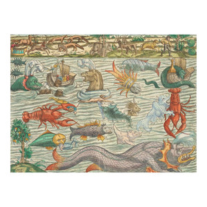 Sebastian Münster: Sea Monsters Postcard