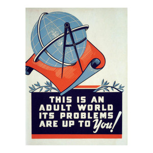 This Is an Adult World: Its Problems Are Up to You! Postcard