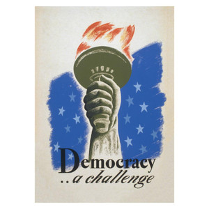 Democracy . . . A Challenge Postcard