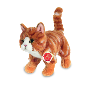 Hermann Teddy Tabby Cat standing red-striped 20 cm