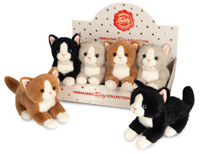 Hermann Teddy 6 Cats 3-col-ass. 20 cm in disp. box