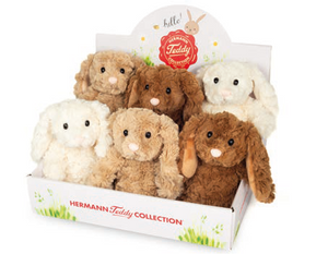 Hermann Teddy 6 Häschen 3-farb. sort. 20 cm im Display