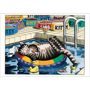 B. Kliban: PoolCat Birthday Card