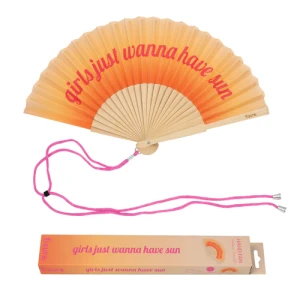 Hand fan  "girls just wanna have sun"