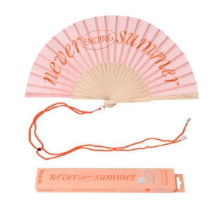 Hand fan "never ending summer" orange
