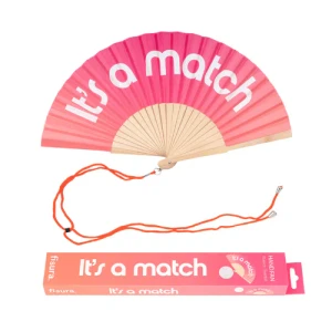 Hand fan "its a match"