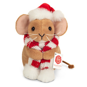 Hermann Teddy  Christmas Mouse with scarf 11 cm