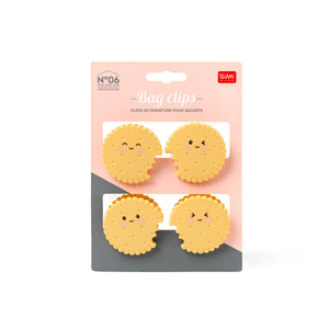 SET OF 4 BAG CLIPS - BAG CLIPS - COOKIE