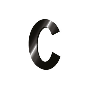 ADHESIVE METAL LETTER - MY INITIAL - C