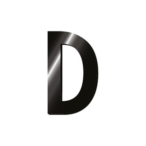 ADHESIVE METAL LETTER - MY INITIAL - D