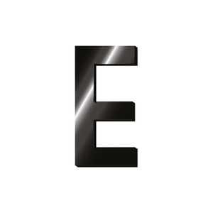 ADHESIVE METAL LETTER - MY INITIAL - E
