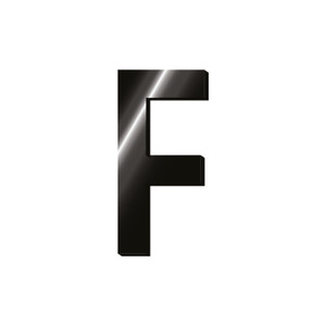 ADHESIVE METAL LETTER - MY INITIAL - F
