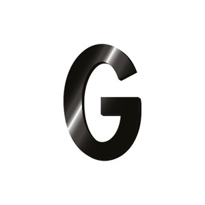 ADHESIVE METAL LETTER - MY INITIAL - G