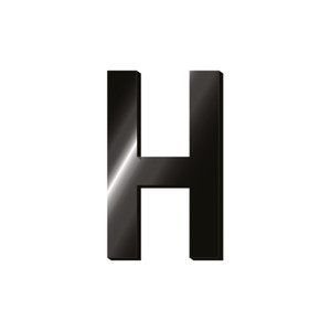 ADHESIVE METAL LETTER - MY INITIAL - H