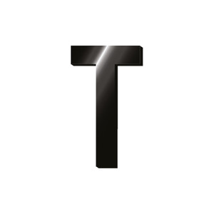 ADHESIVE METAL LETTER - MY INITIAL - T