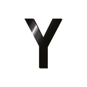 ADHESIVE METAL LETTER - MY INITIAL - Y