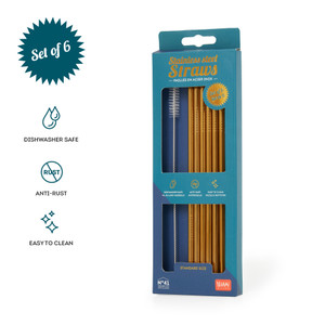 STAILESS STEEL STRAWS - STAINLESS STEEL STRAWS - GOLD