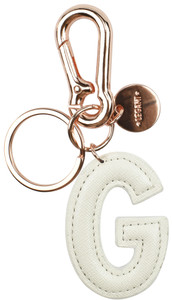 MY INITIAL  - KEY RING - G - WHITE - Pack of 1