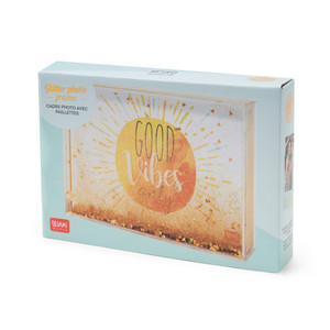 GLITTER PHOTO FRAME - GOLD - GOOD VIBES