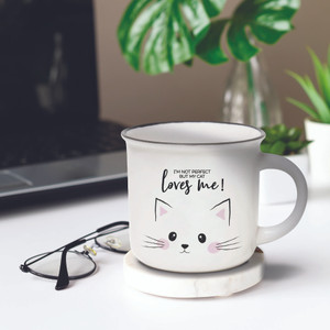 NEW BONE CHINA PORCELAIN MUG - CUP-PUCCINO - KITTY
