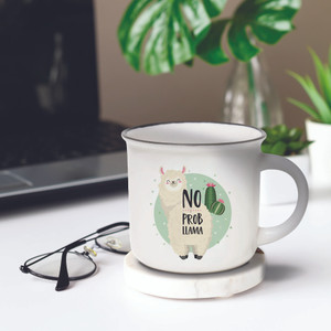 NEW BONE CHINA PORCELAIN MUG - CUP-PUCCINO - LLAMA