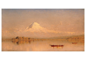 Mount Rainier, Bay of Tacoma--Puget Sound Notecard - Pack of 6