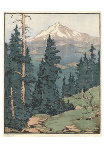 Norma Bassett Hall: Mt. Hood, Oregon Notecard