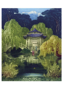 Chinese Garden Pavillion Notecard - Pack of 6