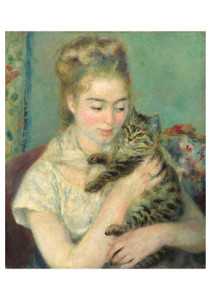 Auguste Renoir: Woman with a Cat Notecard