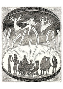 Edward Gorey: Ballet in a Nutshell Notecard