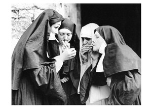 Smoking Nuns Postcard - Pack of 6