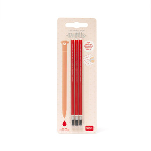 3 PCS  ERASABLE PEN REFILLS - ERASABLE PEN REFILLS - RED