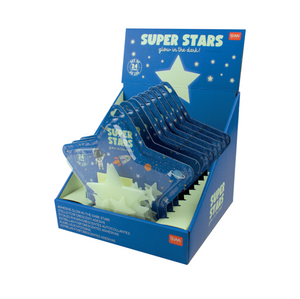 SUPER STARS - GLOW IN THE DARK - DISPLAY 10 PCS