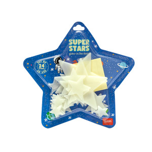 SUPER STARS - GLOW IN THE DARK - DISPLAY 10 PCS